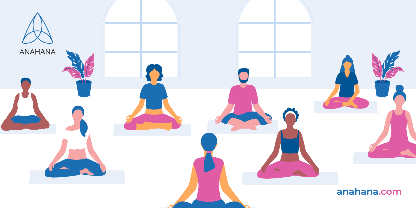 un gruppo di persone che frequentano un corso per diventare istruttori di yoga